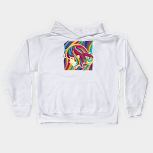 colorful girl #2 Kids Hoodie